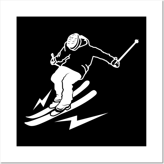 Ski Resort Fun Winter Sports Player Skiing Aspen Colorado Wall Art by c1337s